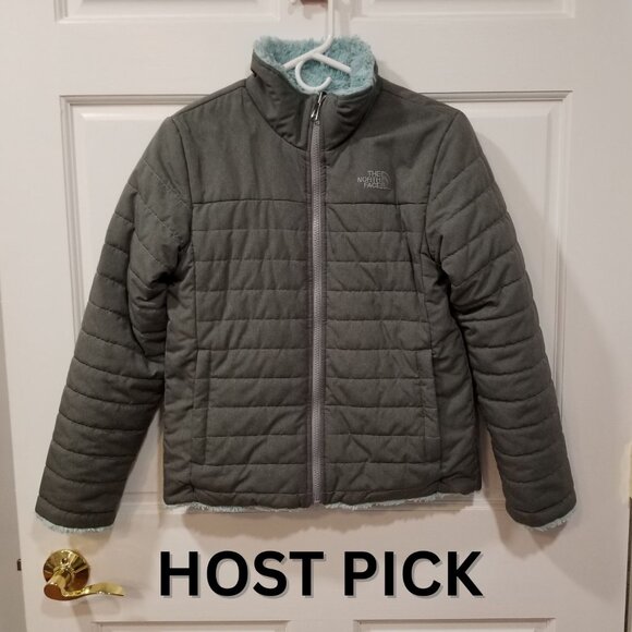 Girls' The North Face Mossbud Swirl Reversible Jacket, Size L (14/16), EUC - Picture 1 of 16